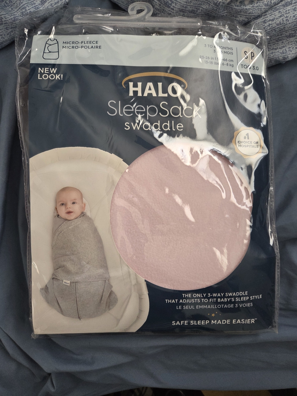 Halo SleepSack Swaddle Micro-Fleece - Light Pink